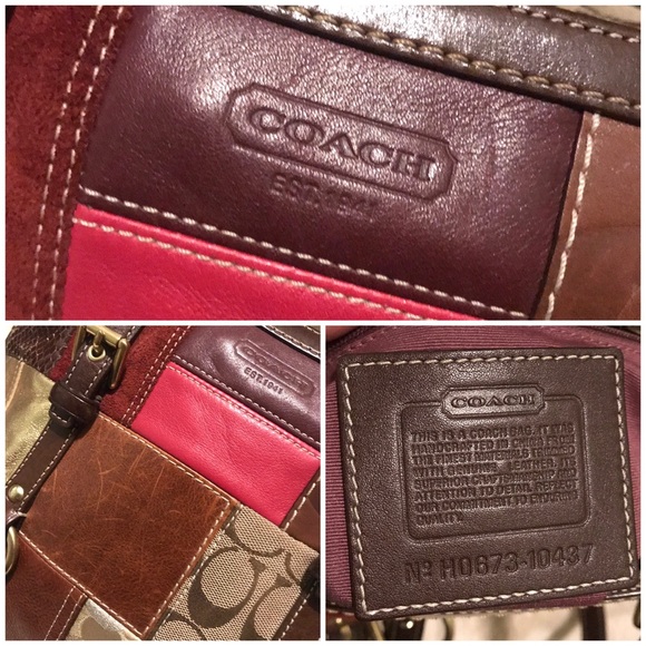 🔥🔥SUPER SALE🔥🔥PRICE FIRM✅👑Coach Leather Suede Multipatch Handbag Tote - Picture 3 of 12